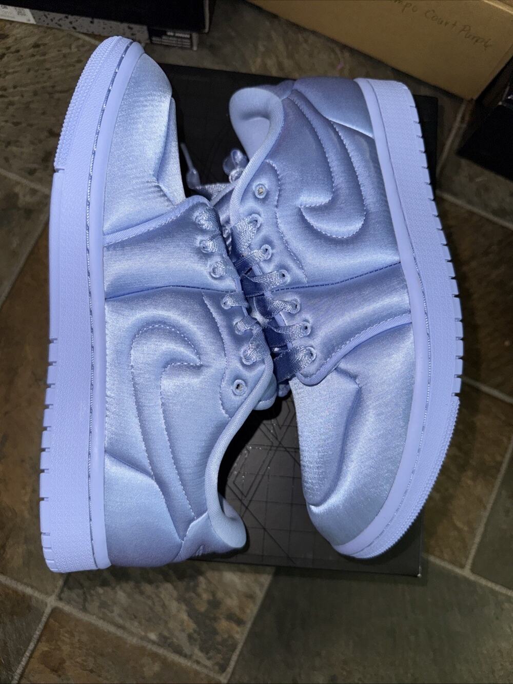 Women’s Size 8 - Nike Air Jordan 1 Low Make Satin Aluminum HF3969-400